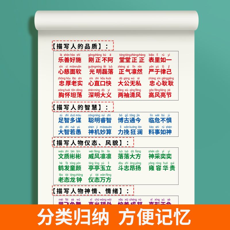 词语搭配资料量词叠词学生语文积累大全训练认字启蒙一年级归纳 - 图2