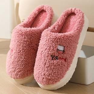 款冬季情侣款厚底防滑棉拖鞋