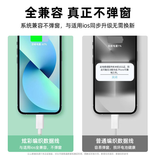 驯龙师PD30W快充适用苹果iPhone14/13/12/11proMax/se/xr手机数据线iPad9/8/7/6plus平板电脑充电车载CarPlay - 图0