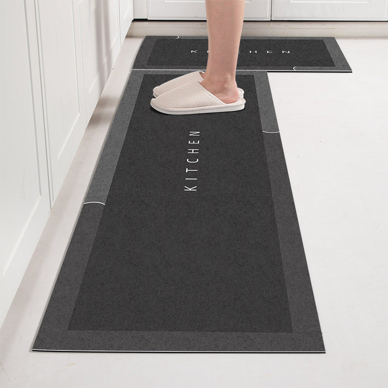 Mat geometric light luxury 3D printed home carpet quick-drying kitchen stain-resistant floor mat technology cloth gym light luxury