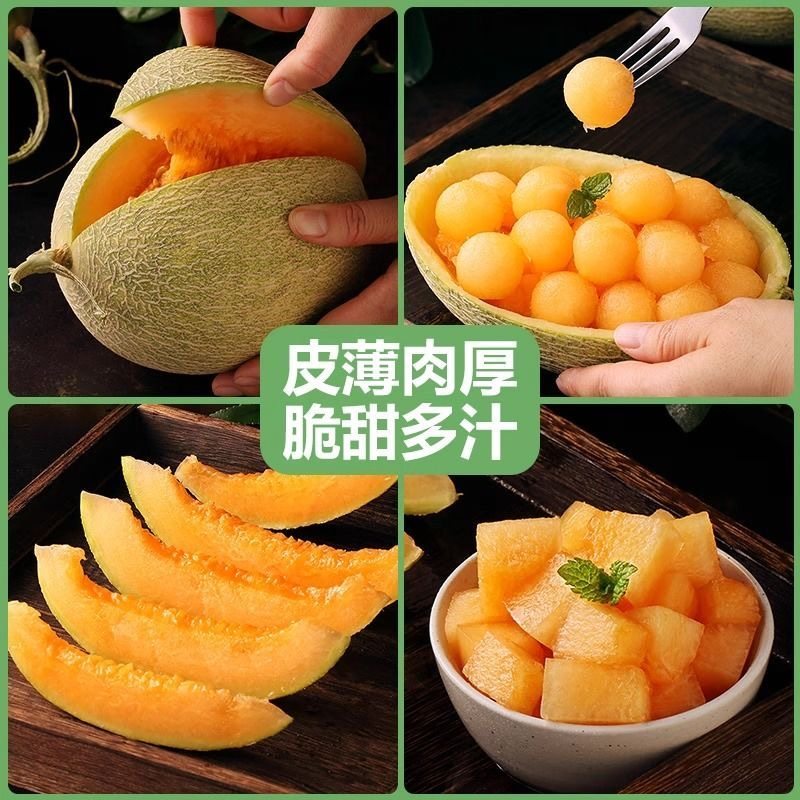 【爆甜】海南西州哈密瓜脆甜应当季水果老少皆宜产地直发整箱包邮,淘宝优惠券,粉丝福利购,淘宝优惠卷