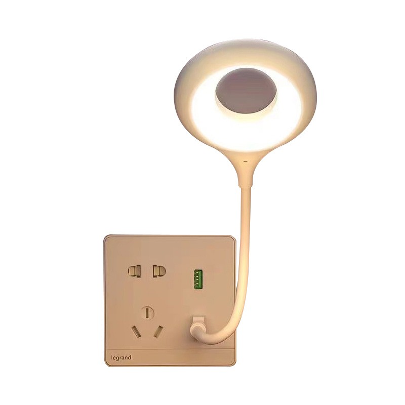 智能声控语音灯人工控制小夜灯USB声控睡眠床头家用LED卧室小夜灯落地护眼小台灯充电橱柜灯-图3