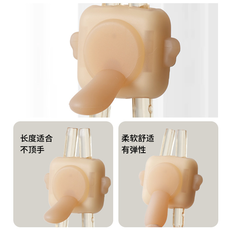 儿童训练筷筷子虎口ppsu学习筷餐具自动回弹防滑婴儿宝宝1到6岁4 - 图1