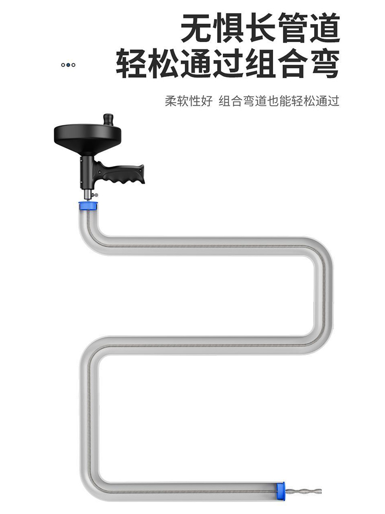 厨房通下水道神器管道厕所堵塞专用工具万能马桶疏通器1286水管-图0