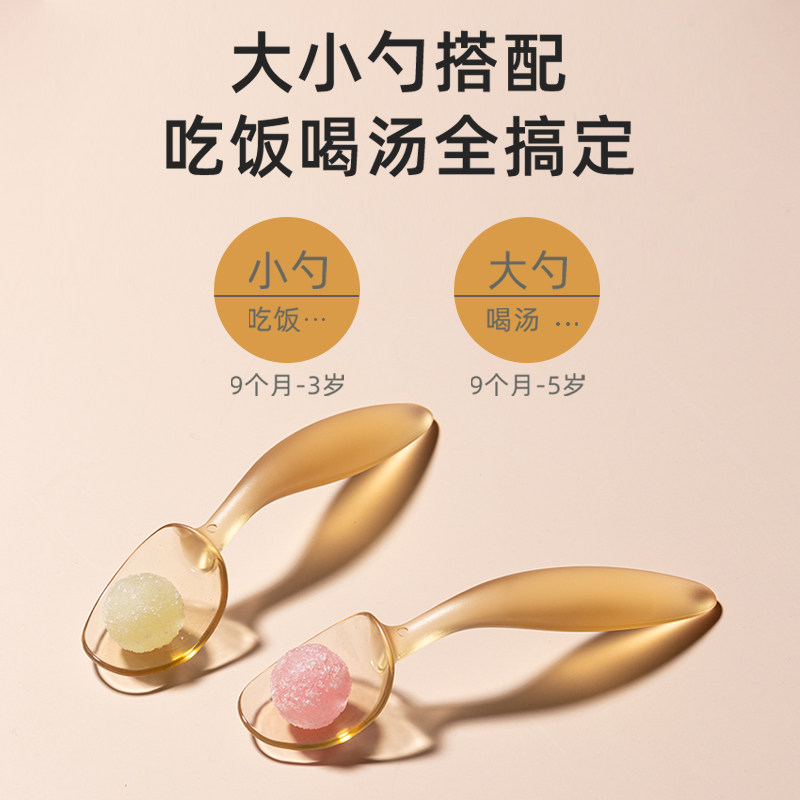 Baby learning spoon to eat training short handle PPSU spoon learning to eat licking spoon children's tableware elbow spoon dinner plate
