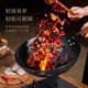 Zhangqiu wok traditional iron pot official flagship old-fashioned wok household non-stick pan uncoated gas stove suitable for