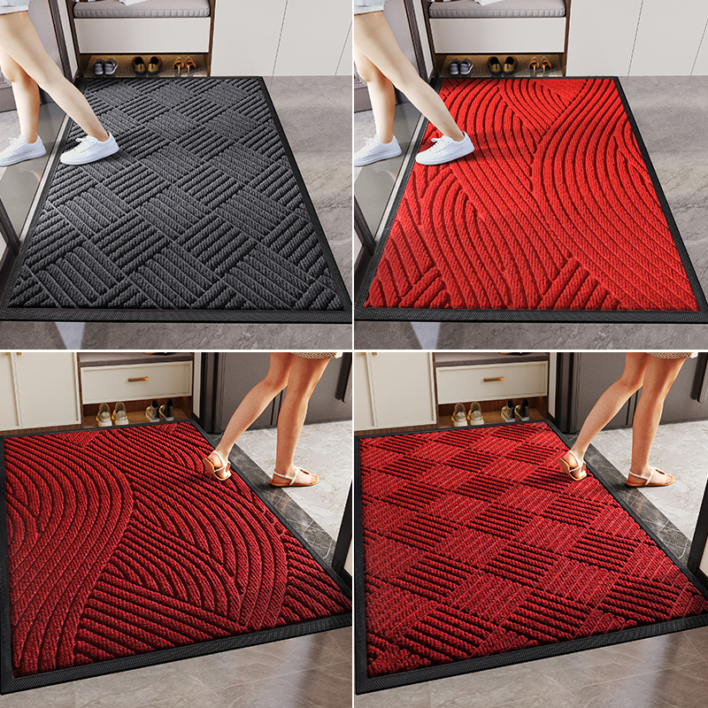 入户门地垫2025新款别墅进门脚垫玄关大门口家用门垫室内红色地毯 - 图3