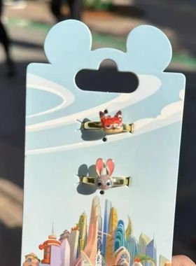 2025迪士尼疯狂动物城立体头像戒指兔子朱迪狐狸尼克情侣对戒卡通