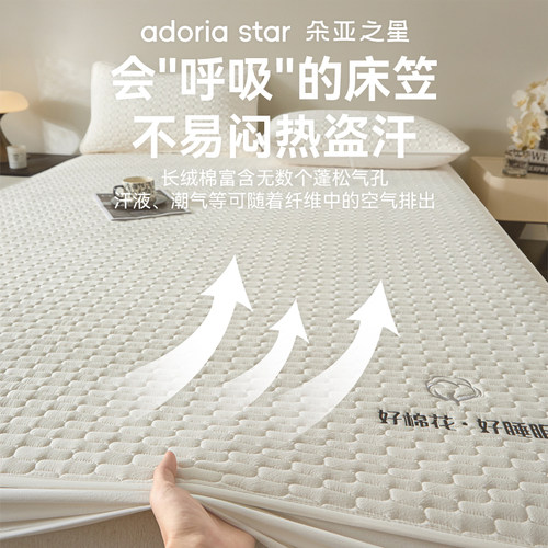 朵亚之星纯棉夹棉床笠罩单件床垫保护罩2026新款四季通用床褥套 - 图3