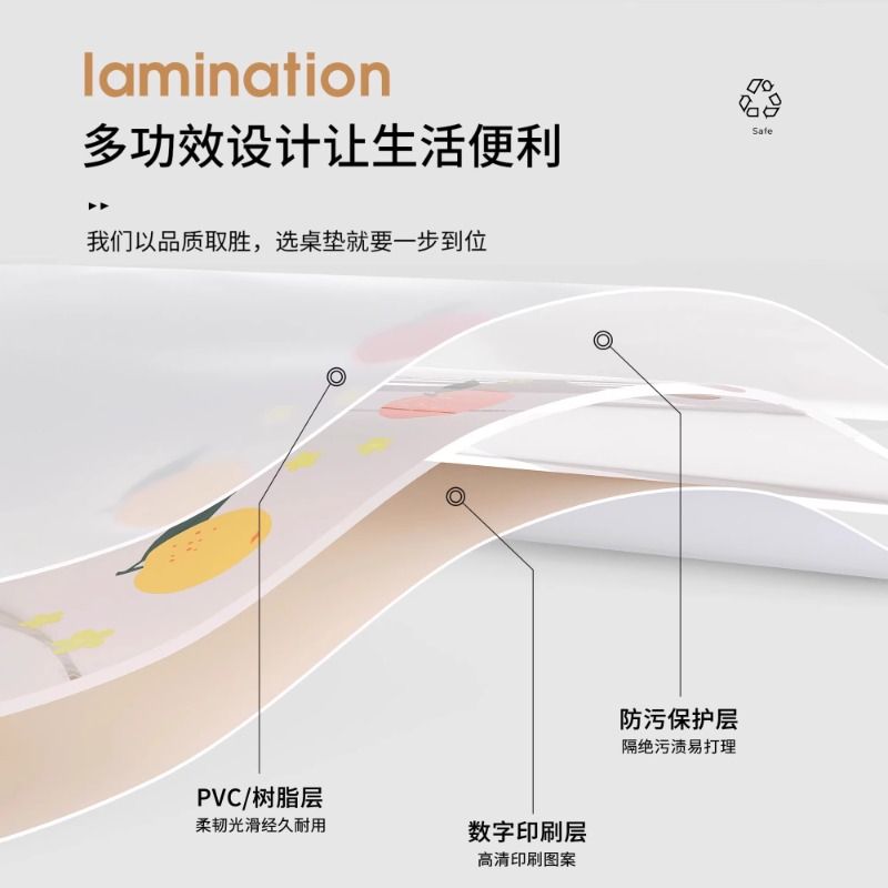 Waterproof pvc dining table mat 60x60cm