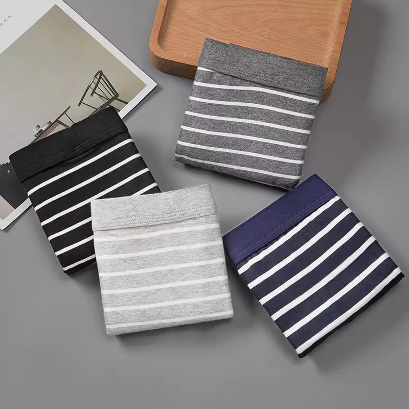 特价青少年内裤男生纯棉抗菌平角裤透气学生四角短裤头条纹,淘宝优惠券,粉丝福利购,淘宝优惠卷