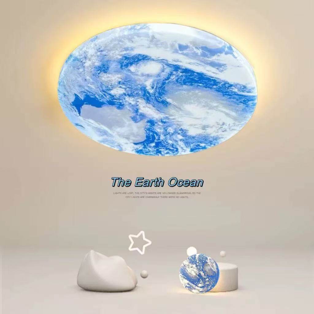 led吸顶灯月球卧室灯极简星球网红现代简约浪漫星空背景氛围防蚊,淘宝优惠券,粉丝福利购,淘宝优惠卷