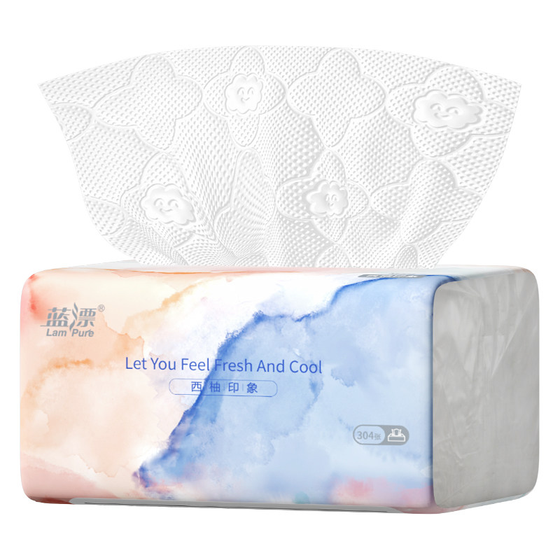 304张纸巾抽纸餐巾纸家用实惠装面巾纸抽取式厕纸卫生纸巾