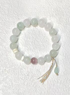 寻光新中式天山翠猫眼石手串女复古超仙高级感冷淡风串珠手饰转运