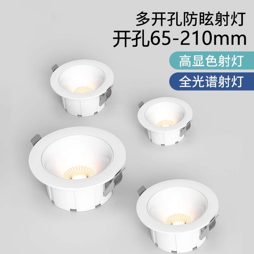 led射灯嵌入式天花灯客厅家用服装店商用照明筒灯cob聚光牛眼灯 - 图1