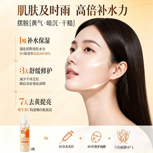 俄维生素vc喷雾妆前罗斯补水保湿爽肤水喷雾美净白正品官方旗舰店 - 图0