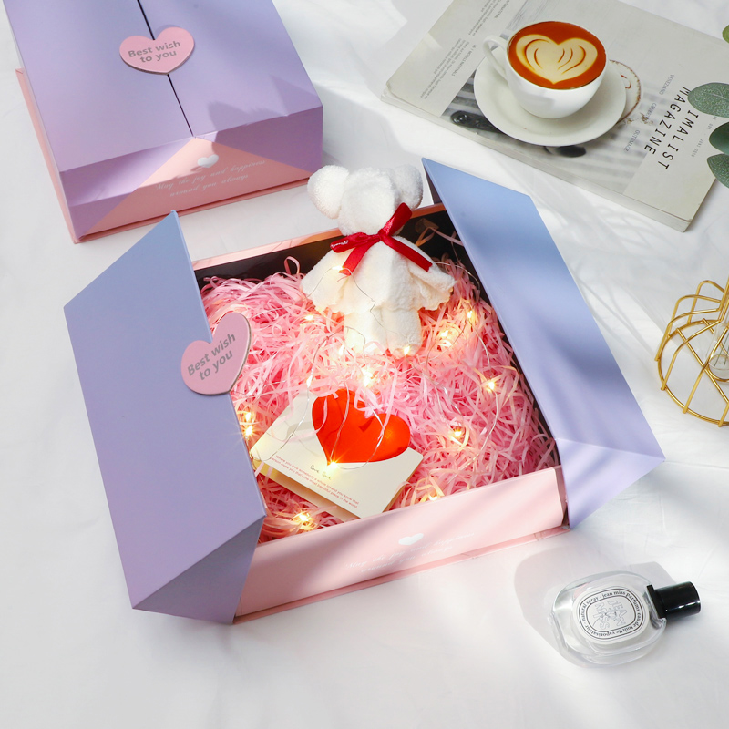 生日礼物盒高级感礼盒空盒子包装盒大号口红三八送女生礼品盒手提