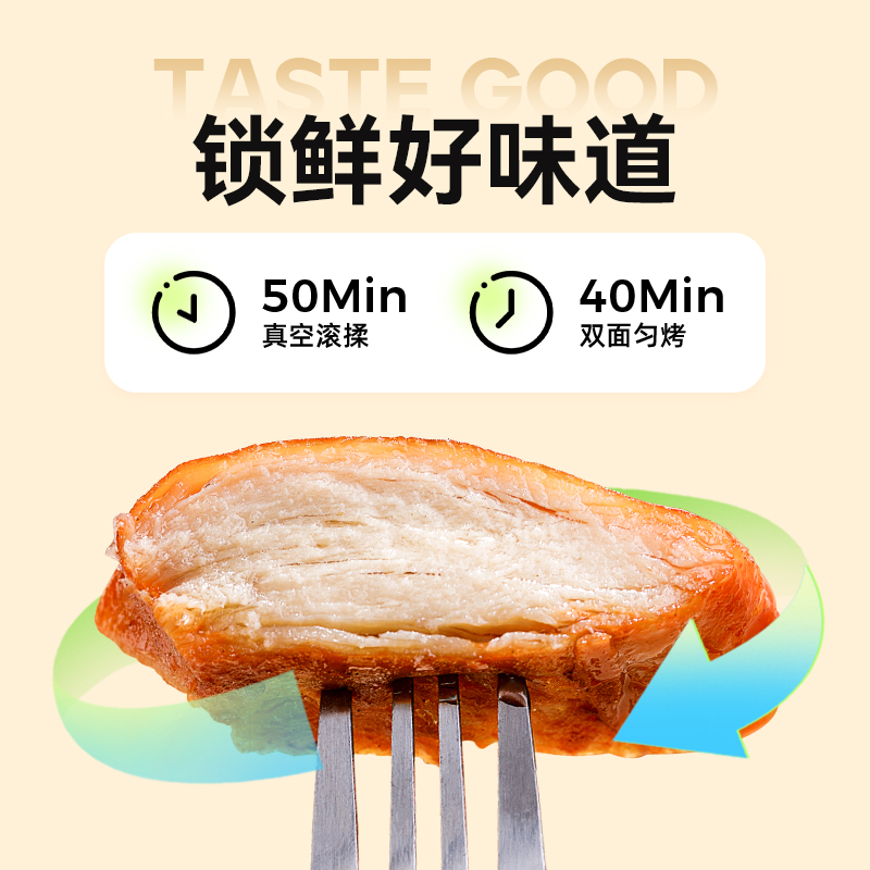 饱春鸡胸肉即食健身代餐减0低脂肥开袋速食饱腹食品100g*20袋 - 图1