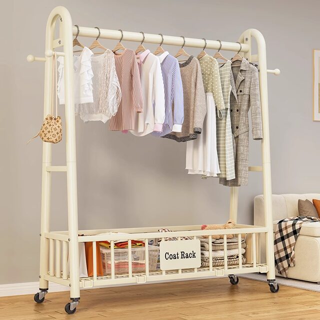 Bedroom, household room clothes hanger easy to move storage
