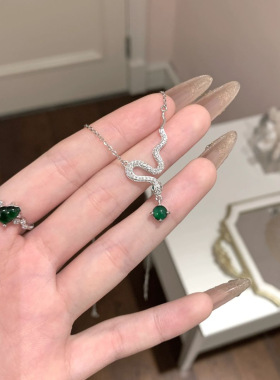 灵蛇纹理清晰百搭个性项链饰品