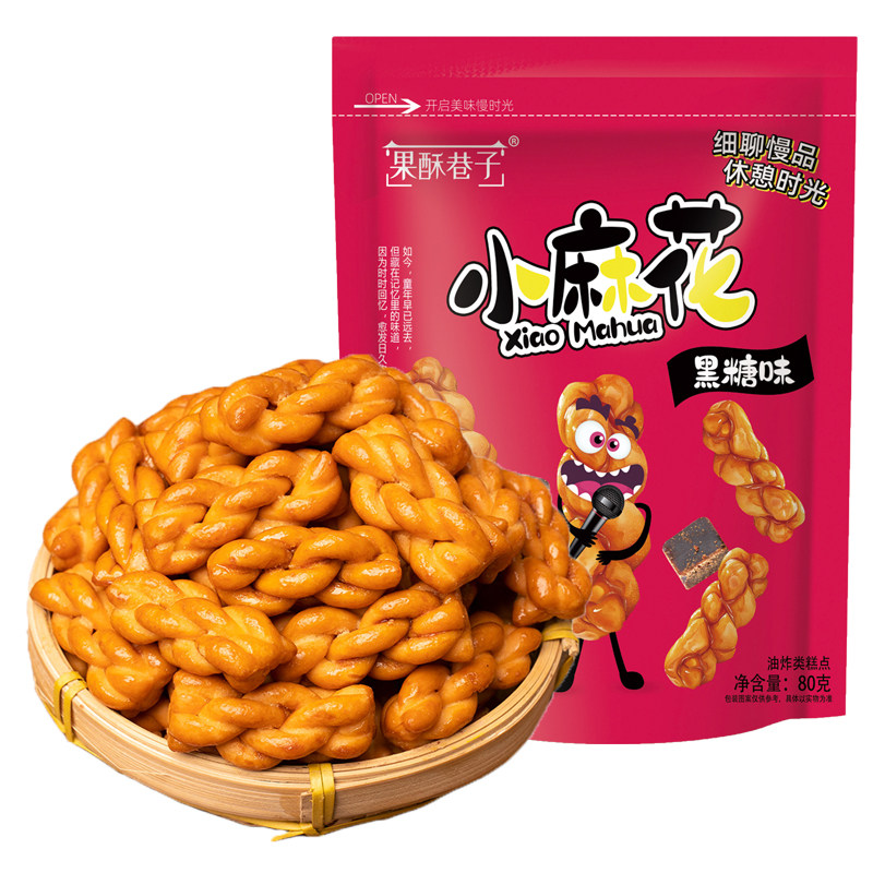 黑糖味小麻花 80g 1袋