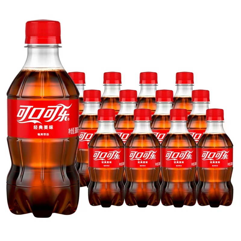 可口可乐零度0糖含糖300ml*6瓶/12瓶小瓶装聚会便捷汽水碳酸饮料 - 图0