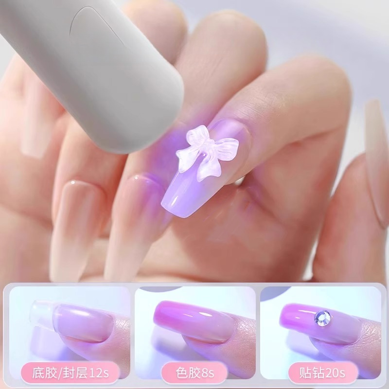 【美甲成型】一字灯美甲灯烤灯指甲油胶小型迷你专用手持灯光甲片 - 图0