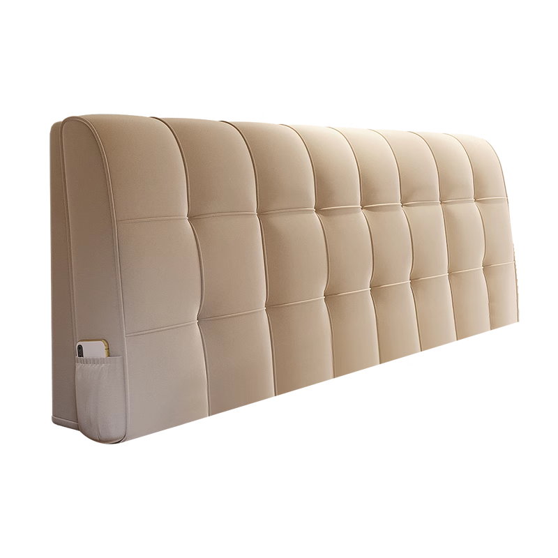 奶油风床头软包靠背垫绒布榻榻米无床头靠垫靠枕自粘可拆洗卧室,淘宝优惠券,粉丝福利购,淘宝优惠卷