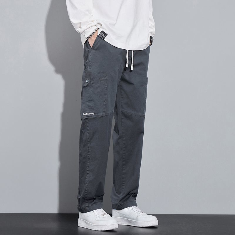2025 new overalls for men in autumn new loose straight trousers men's sports pants for boys