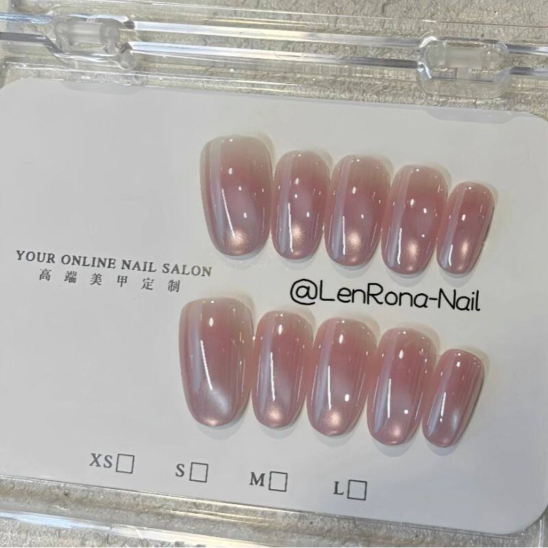 极光紫韵穿戴美甲渐变玻璃珠爆闪显白椭圆贴片小众紫色裸色扁平,淘宝优惠券,粉丝福利购,淘宝优惠卷