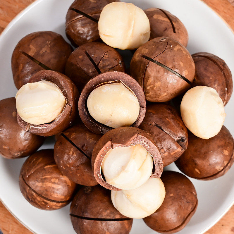 【万人囤】夏威夷果带壳新货奶油味送开口器袋装大颗粒干果坚果