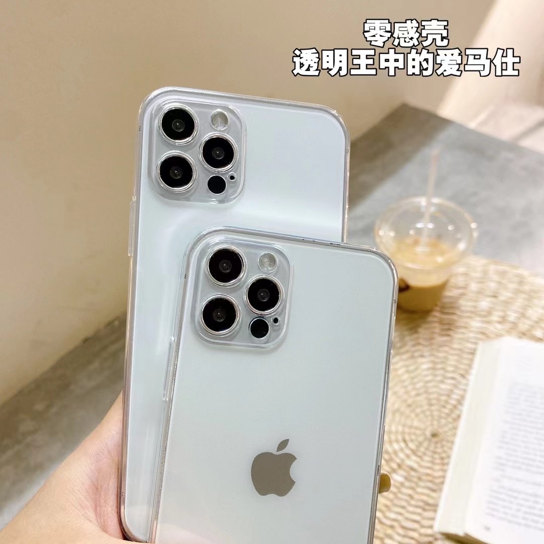 适用iPhone15PROMAX透明精孔14手机壳爆款13全包软壳简约超薄不发黄6/6SPLUS/7/8/XSMAX/XR新款裸机手感11/12-图0