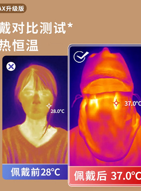 冬天骑车防寒帽子电动车防风帽加绒围巾面罩一体女保暖帽防风围脖