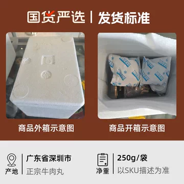 下拉32元！喜得佳潮汕牛肉丸250g*6袋[28元优惠券]-寻折猪