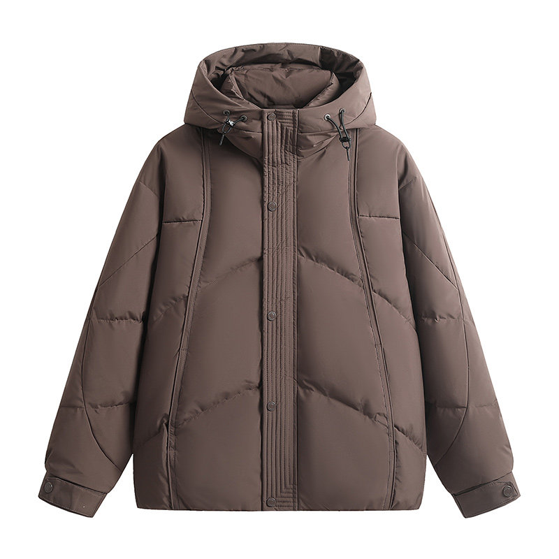 OVJF羽绒连帽外套2026冬季新款男士上衣运动保暖工装紫色黑色背面,淘宝优惠券,粉丝福利购,淘宝优惠卷