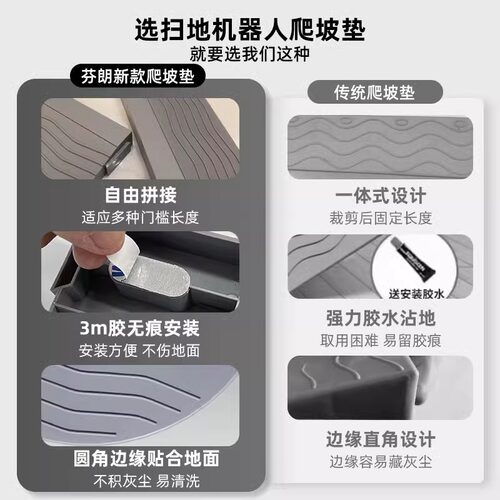 适用扫地机器人爬坡垫室内门槛条台阶斜坡垫阳台多尺寸垫板过门槛 - 图0