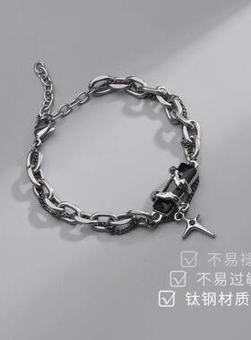 跨境星体缠绕黑钻百搭手链