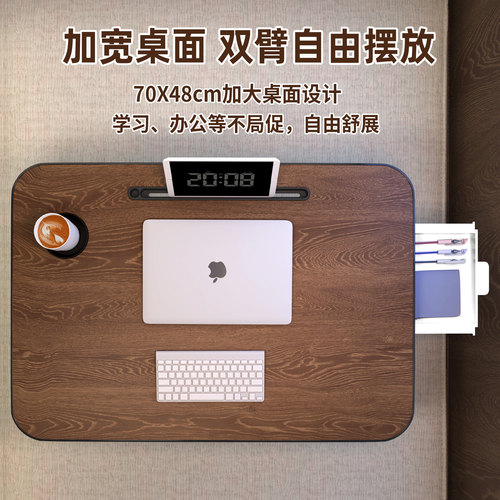 电脑桌家用折叠办公桌简约学习桌子卧室学生写字桌飘窗小桌板桌面 - 图0