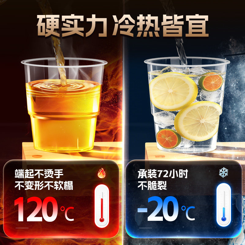 航空杯一次性杯子加厚硬质透明塑料杯太空杯家用茶水杯试饮杯加硬,淘宝优惠券,粉丝福利购,淘宝优惠卷