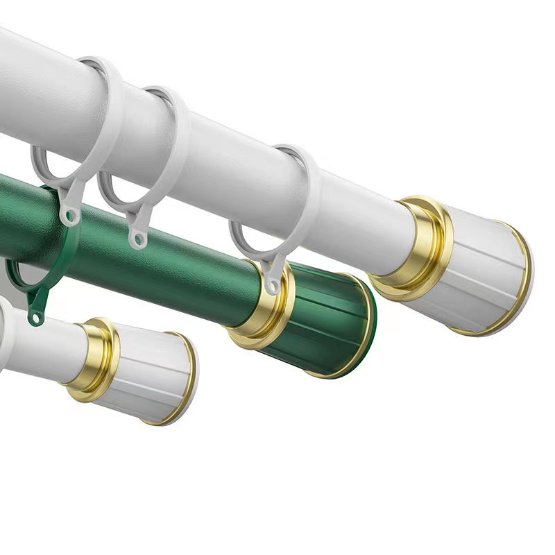 免打孔伸缩杆安装窗帘杆子单杆支架升缩罗马杆晾衣杆撑杆浴室承重