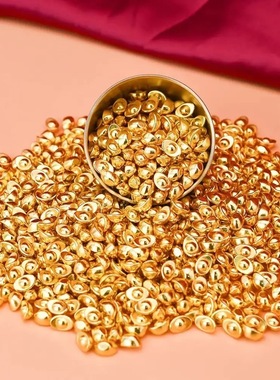 实心仿真金色元宝沙金装饰摆件手工diy鎏金配饰招财家居开业桌面