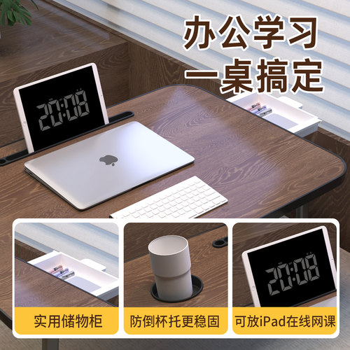 电脑桌家用折叠办公桌简约学习桌子卧室学生写字桌飘窗小桌板桌面 - 图1