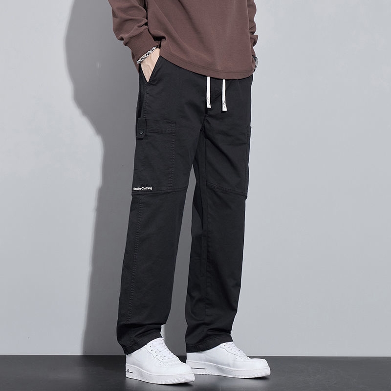 2025 new overalls for men in autumn new loose straight trousers men's sports pants for boys