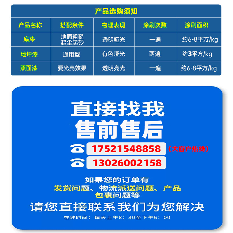 水性环氧树脂地坪漆水泥地面漆改造地板漆家用仿古漆油漆地平防水 - 图2