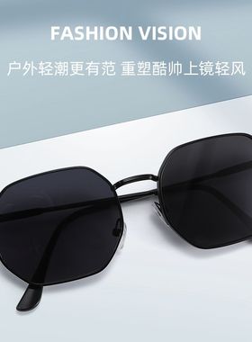 高级感复古小框墨镜方形太阳镜ins潮流防紫外线时尚拍照男女同款