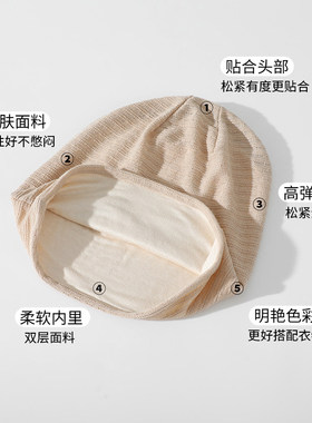 空调帽月子帽女包头帽无压感睡帽