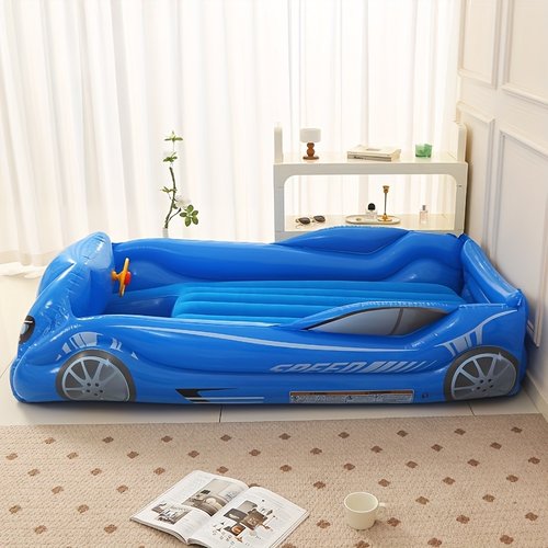 儿童充气床垫跑车炫酷造型小孩玩耍神器婴儿宝宝充气床便捷折叠床 - 图2