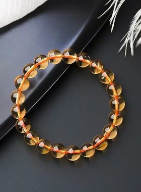 黄水晶手链招财男女通用