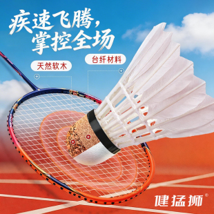 羽毛球拍颜色随机2只装送3只球筒装1拍包
