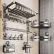 Suction cup towel rack bathroom storage rack bathroom punch-free toilet towel rack wall-mounted storage rack